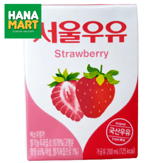Seoul Milk Strawberry 서울우유 딸기 200ml