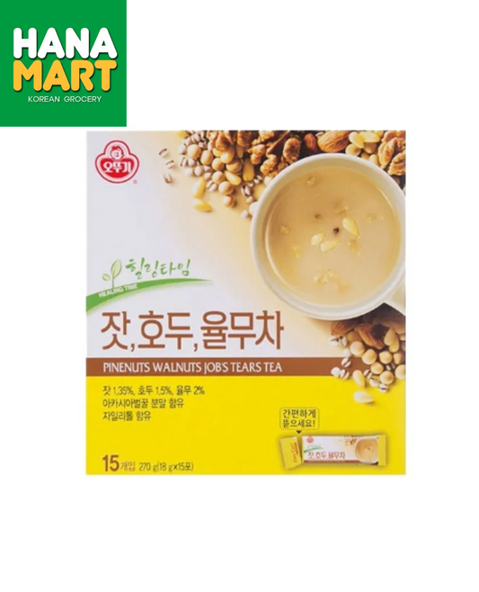 Ottogi Pinenuts and Walnut Yulmu Tea 찻호두율무차  18g x 15pcs