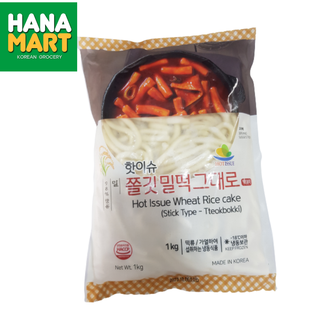 Hot Issue Wheat Rice Cake Tteokbokki Noodles Type 쫄깃밀떡 떡볶이 1kg