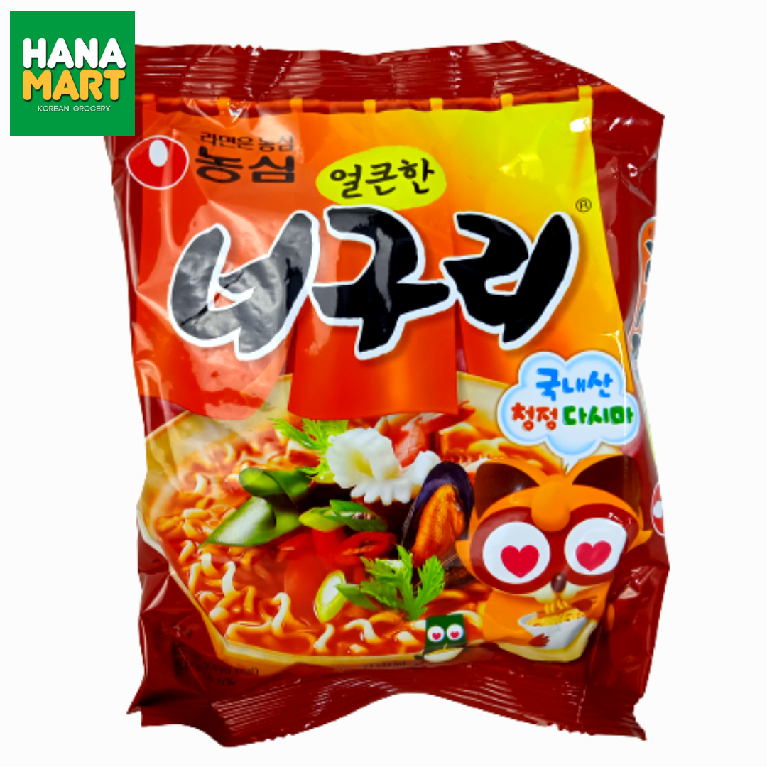 Nongshim Neoguri Spicy Ramen Pouch 얼큰한 너구리 라면 120g