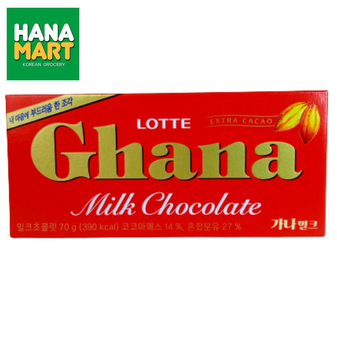 Lotte Ghana Milk Chocolate 가나 초콜렛 70g
