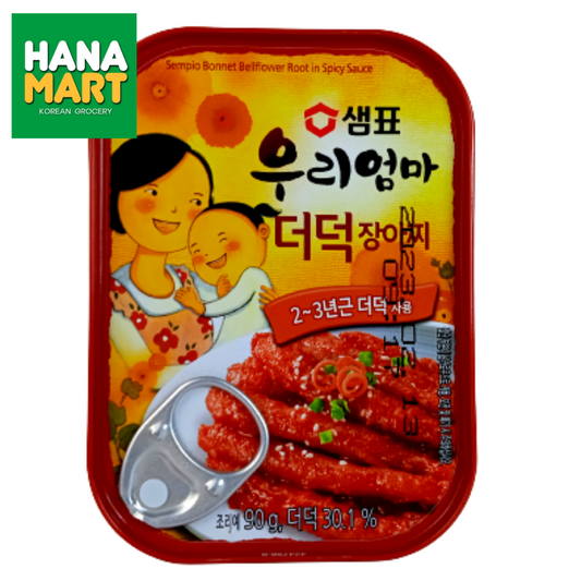 Sempio Bonnet Bellflower Root in Spicy Sauce 샘표 우리엄마 더덕 장아찌