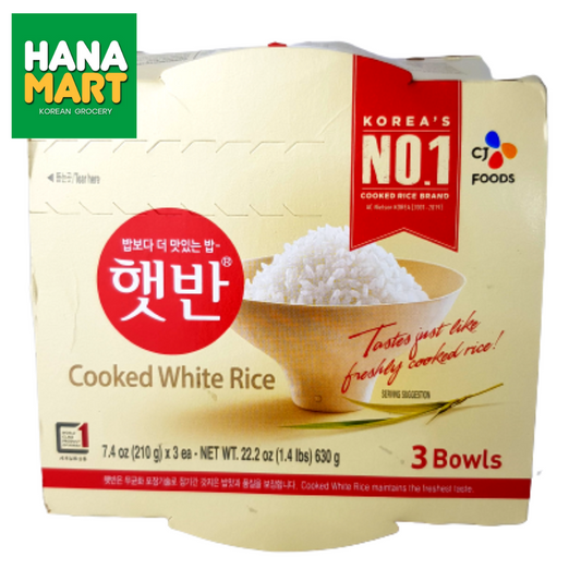 CJ Cooked White Rice 햇반 210g x 3