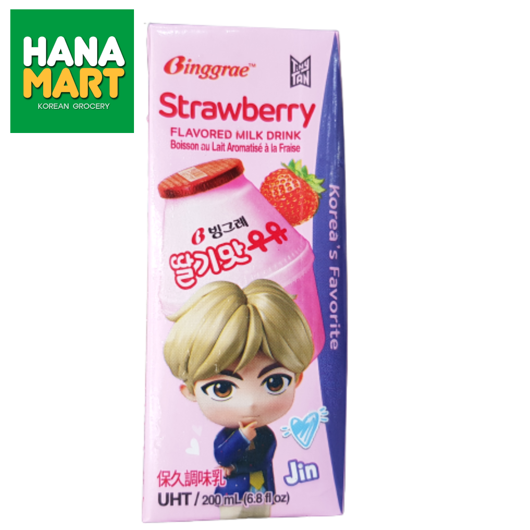 Binggrae Strawberry Milk 딸기맛 우유 200ml